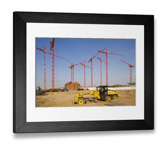 Framed Print : GERMANY, State of Hamburg, Hamburg. HafenCity counstruction cranes Framed Print : GERMANY, State of Hamburg, Hamburg. HafenCity counstruction cranes