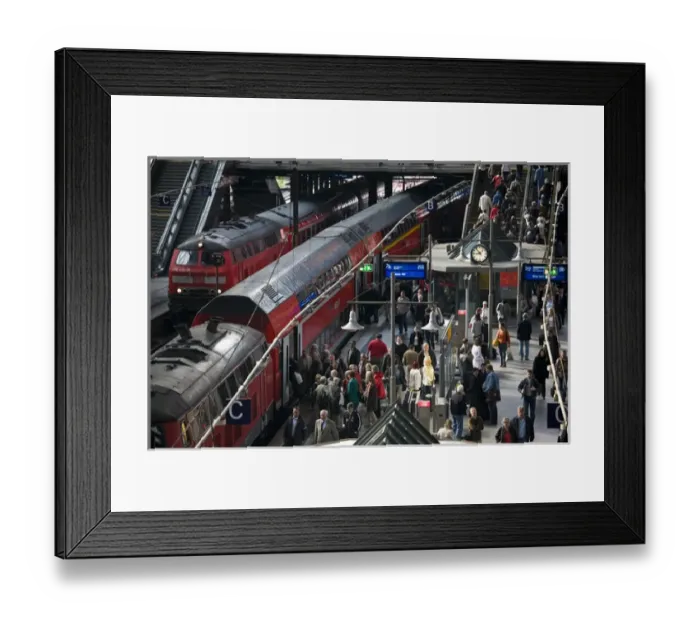 Framed Print : GERMANY, State of Hamburg, Hamburg. Main Train Station, interior Framed Print : GERMANY, State of Hamburg, Hamburg. Main Train Station, interior