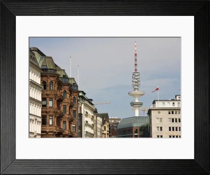 Framed Print : GERMANY, State of Hamburg, Hamburg. TV Tower, Jungfernstieg Framed Print : GERMANY, State of Hamburg, Hamburg. TV Tower, Jungfernstieg