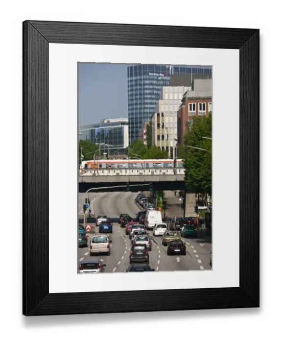 Framed Print : GERMANY, State of Hamburg, Hamburg. Willy-Brandt Strasse