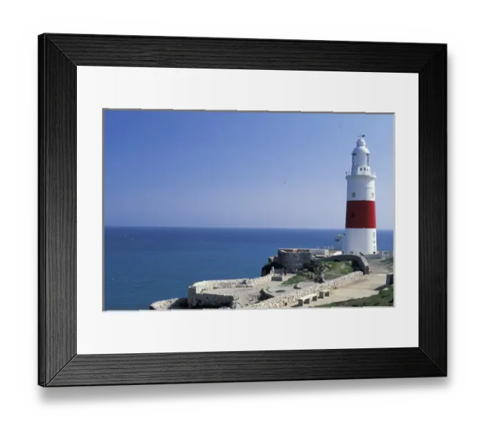 Framed Print : Europe, Gibralter. Lighthouse Framed Print : Europe, Gibralter. Lighthouse