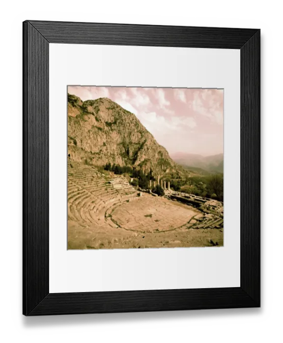 Framed Print : Greek Theatre at Delphi, Greece. 4th cent. BC