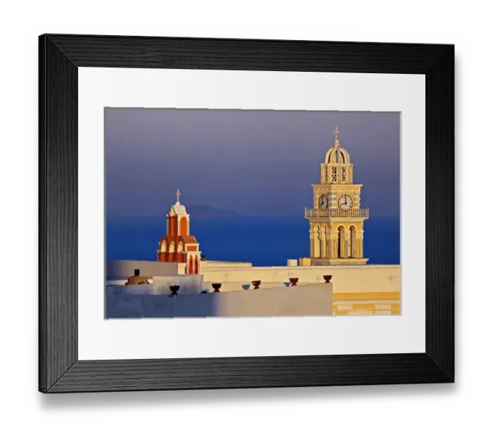 Framed Print : Firostefani; Santorini; Greece