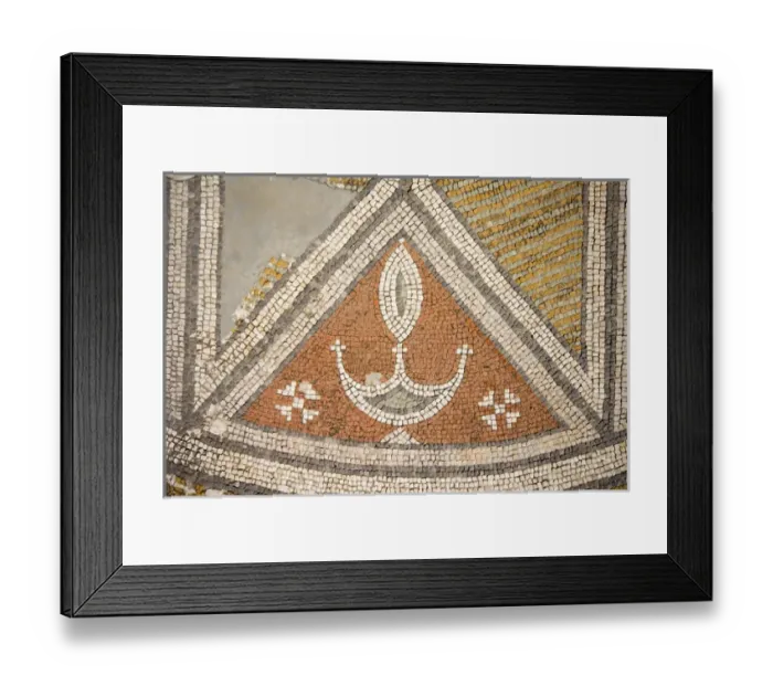 Framed Print : Cyprus, Karpas peninsula, Sipahi village, Ayios Trias basilica, mosaics