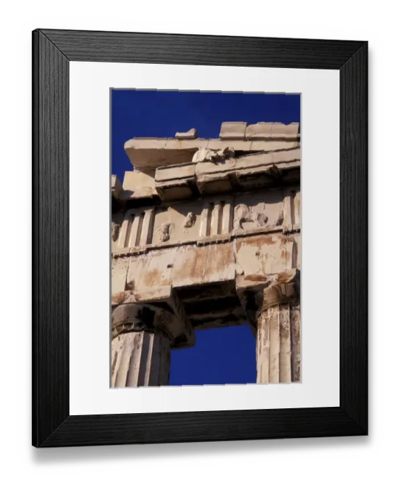 Framed Print : 04. Athens Greece Parthenon Close-Up of Ruins