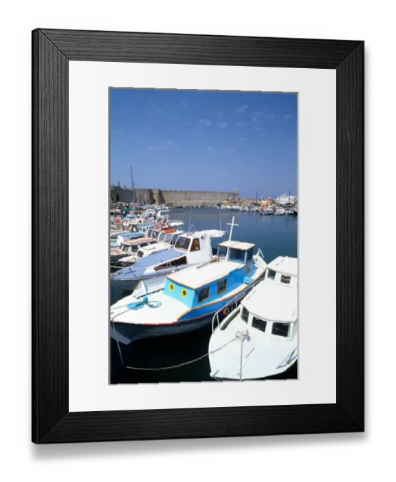 Framed Print : Crete Port Fishing boats in Heraklion Greece Framed Print : Crete Port Fishing boats in Heraklion Greece