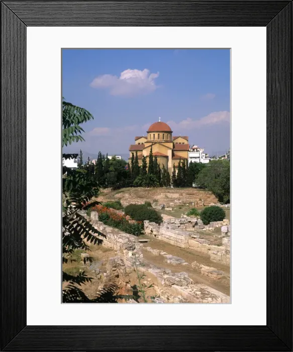 Framed Print : Old Athens tourism Cementary St Anna Athens Greece Framed Print : Old Athens tourism Cementary St Anna Athens Greece