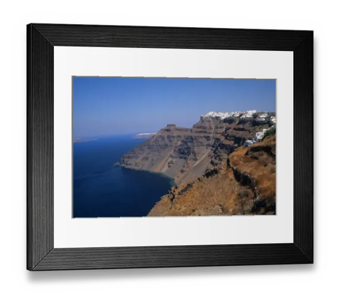 Framed Print : 04. The beauty of Greece Santorini Greece on top of the cliffs Framed Print : 04. The beauty of Greece Santorini Greece on top of the cliffs