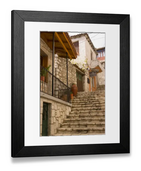 Framed Print : Old steps in the village of Arachova, Greece Framed Print : Old steps in the village of Arachova, Greece
