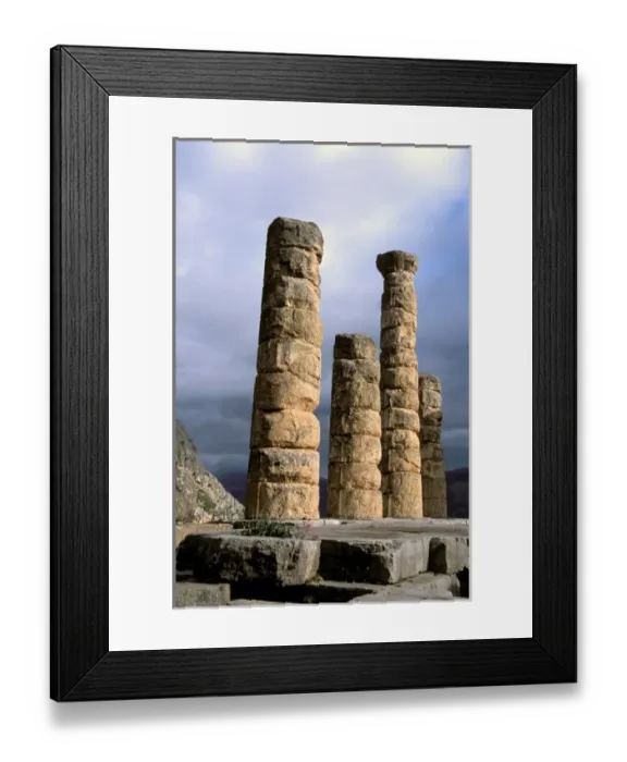 Framed Print : Europe, Greece, Delphi. Temple of Apollo columns Framed Print : Europe, Greece, Delphi. Temple of Apollo columns