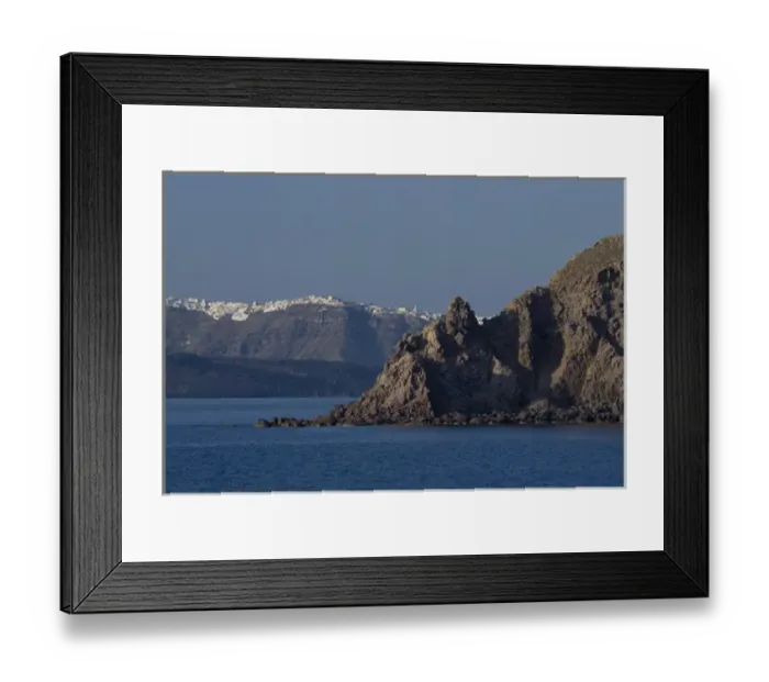 Framed Print : Greece, Cyclades, Island of Santorini (aka Thira). City of Fira in distance Framed Print : Greece, Cyclades, Island of Santorini (aka Thira). City of Fira in distance
