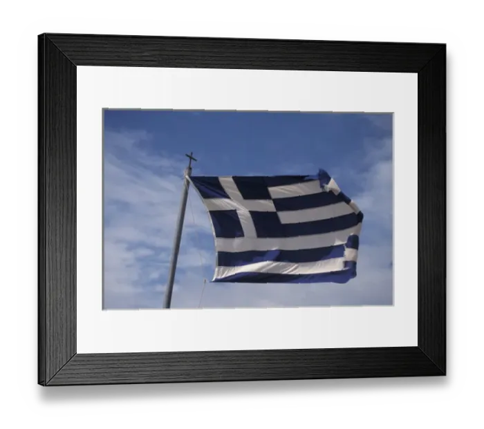Framed Print : EUROPE, Greece Greek Flag