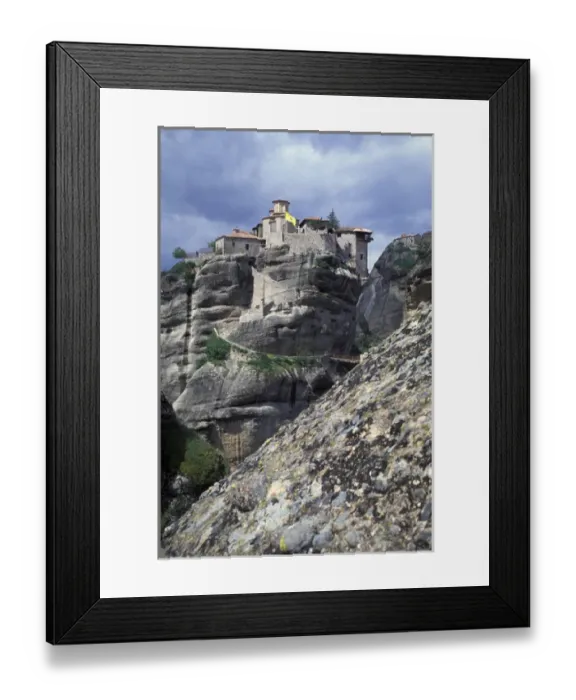 Framed Print : Europe, Greece, Meteora. Mountain-top Monestary Framed Print : Europe, Greece, Meteora. Mountain-top Monestary