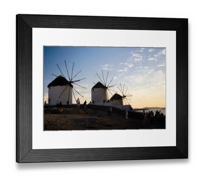 Framed Print : Greece and Greek Island of Mykonos and the harbor town of Hora with the famous windmills Framed Print : Greece and Greek Island of Mykonos and the harbor town of Hora with the famous windmills