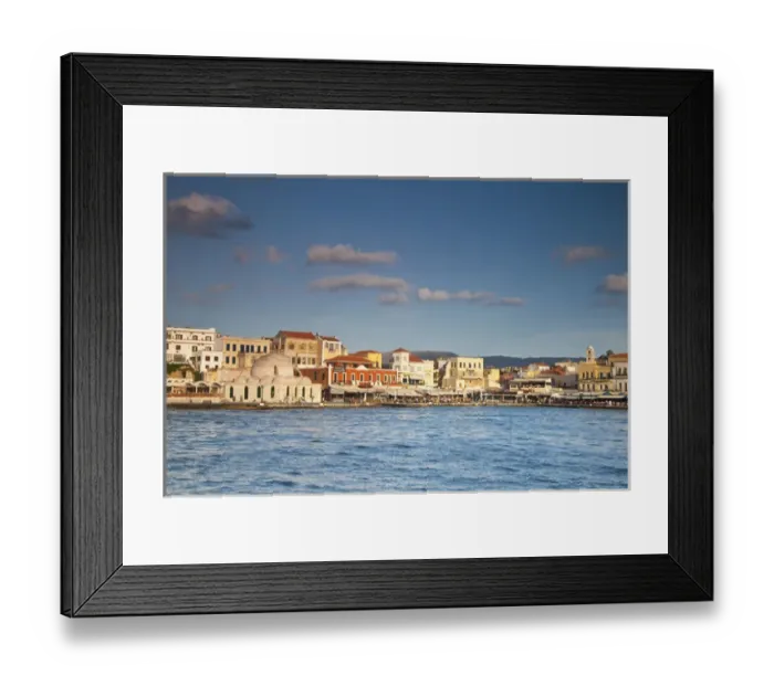 Framed Print : Europe, Greece, Greek Island, Crete, Old Harbor of Chania Evening light Framed Print : Europe, Greece, Greek Island, Crete, Old Harbor of Chania Evening light
