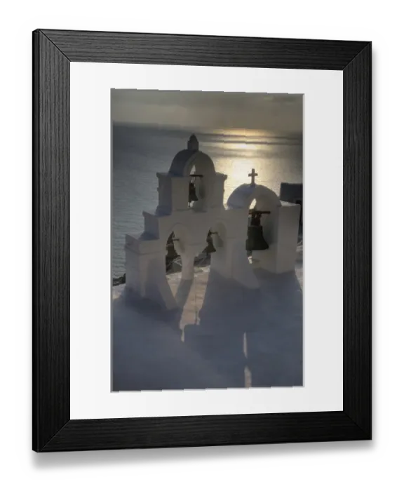 Framed Print : Europe, Greece, Greek Island, Santorini, Bell Tower in town of Oia Framed Print : Europe, Greece, Greek Island, Santorini, Bell Tower in town of Oia