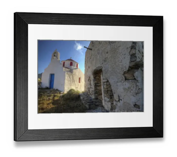 Framed Print : Europe, Greece, Greek Isles, Mykonos, Old building and Chapel in central island location Framed Print : Europe, Greece, Greek Isles, Mykonos, Old building and Chapel in central island location