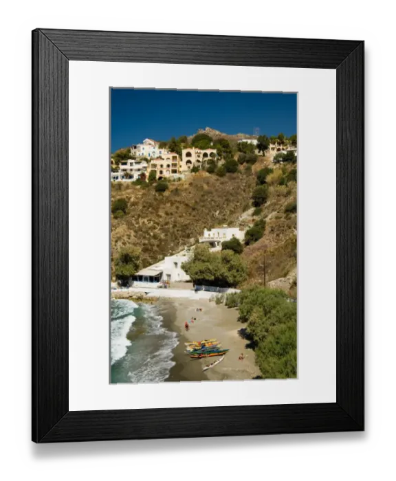 Framed Print : Sea kayaks on the beach in Linaria. Kalymnos island, Dodecanese Islands, Greece Framed Print : Sea kayaks on the beach in Linaria. Kalymnos island, Dodecanese Islands, Greece
