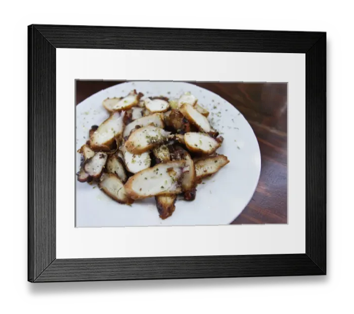 Framed Print : Mykonos, Greece. Traditional food, calamari Framed Print : Mykonos, Greece. Traditional food, calamari