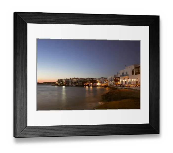 Framed Print : Little Venice, Mykonos Town, Chora, Mykonos, Cyclades, Greece
