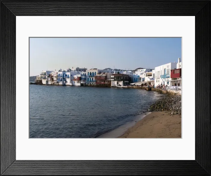 Framed Print : Little Venice, Mykonos Town, Chora, Mykonos, Cyclades, Greece