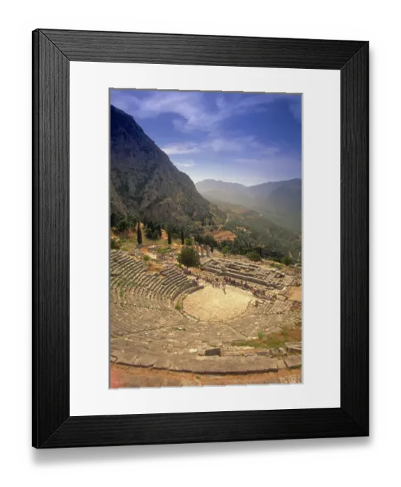 Framed Print : 04. Greece, Delphi. Amphitheater overlooking valley Framed Print : 04. Greece, Delphi. Amphitheater overlooking valley