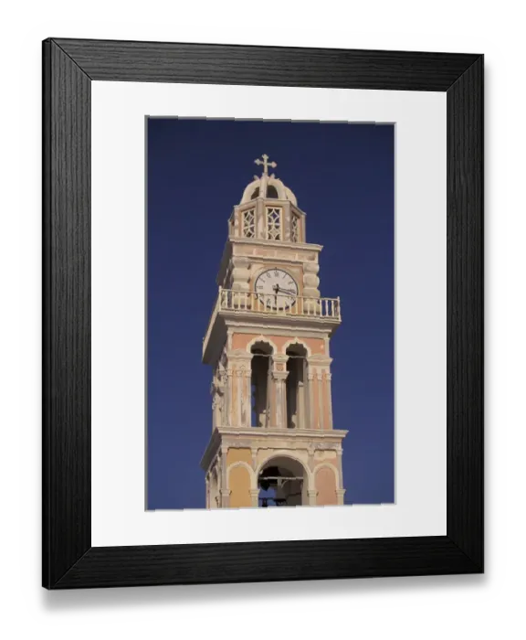 Framed Print : Europe, Greece, Cyclades Islands, Santorini, Thira. Ornate bell tower, Catholic church Framed Print : Europe, Greece, Cyclades Islands, Santorini, Thira. Ornate bell tower, Catholic church