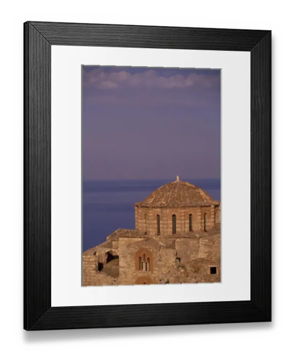 Framed Print : Europe, Greece, Peloponnese, Lakonia, Monemvasia Afternoon view; St. Sophia; Gibraltar Framed Print : Europe, Greece, Peloponnese, Lakonia, Monemvasia Afternoon view; St. Sophia; Gibraltar