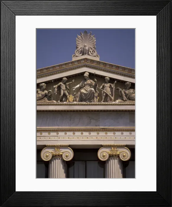 Framed Print : Europe, Greece, Attica, Athens. National Library, Pediment detail Framed Print : Europe, Greece, Attica, Athens. National Library, Pediment detail