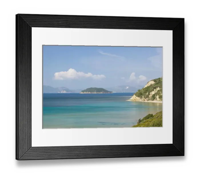 Framed Print : GREECE-Ionian Islands-ZAKYNTHOS-VASILIKOS PENINSULA: Coastal View of GERAKAS BEACH Framed Print : GREECE-Ionian Islands-ZAKYNTHOS-VASILIKOS PENINSULA: Coastal View of GERAKAS BEACH