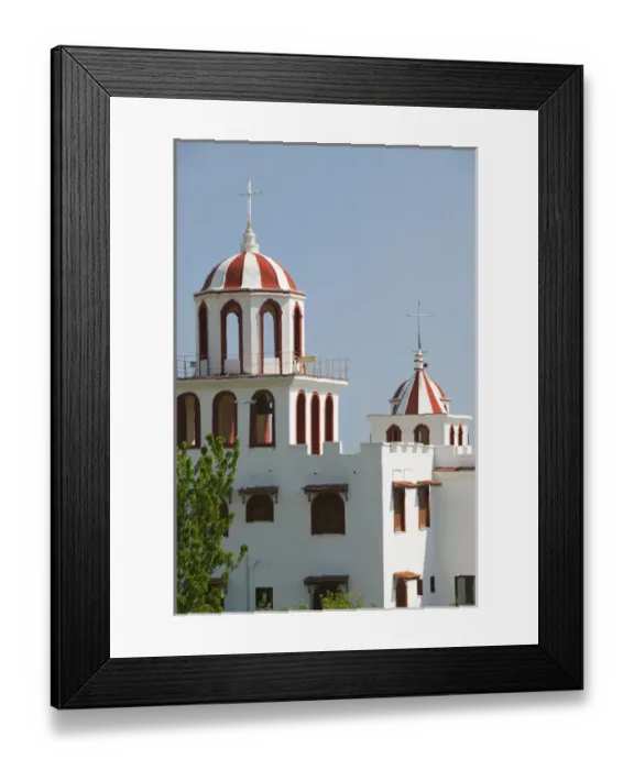 Framed Print : GREECE-Ionian Islands-ZAKYNTHOS-MACHERADO: Eleftherotria Monastery / Exterior Framed Print : GREECE-Ionian Islands-ZAKYNTHOS-MACHERADO: Eleftherotria Monastery / Exterior