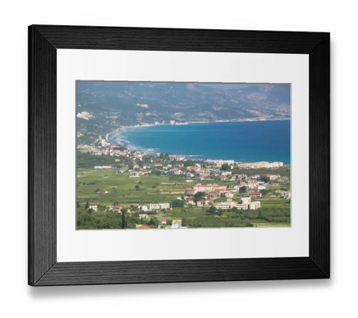 Framed Print : GREECE-Ionian Islands-ZAKYNTHOS-ALYKES: Aerial View from GERAKARI Framed Print : GREECE-Ionian Islands-ZAKYNTHOS-ALYKES: Aerial View from GERAKARI