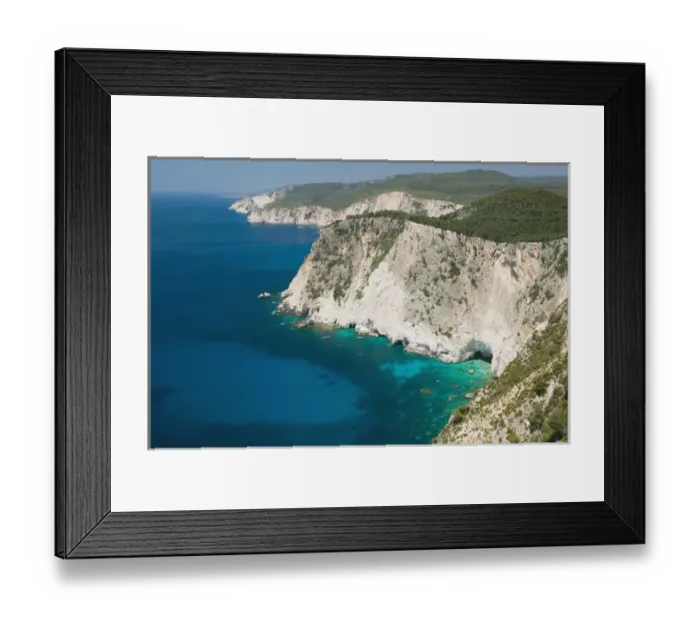 Framed Print : GREECE-Ionian Islands-ZAKYNTHOS-KERI: Cliffs at Cape Keri Framed Print : GREECE-Ionian Islands-ZAKYNTHOS-KERI: Cliffs at Cape Keri
