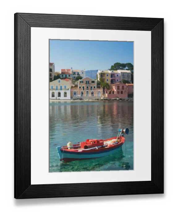 Framed Print : GREECE-Ionian Islands-KEFALONIA-Assos: Fishing Boat Framed Print : GREECE-Ionian Islands-KEFALONIA-Assos: Fishing Boat