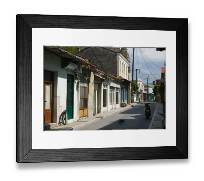 Framed Print : GREECE-Northeastern Aegean Islands-LESVOS (Mytilini)-Mytilini Town: Buildings along Ermou Street Framed Print : GREECE-Northeastern Aegean Islands-LESVOS (Mytilini)-Mytilini Town: Buildings along Ermou Street
