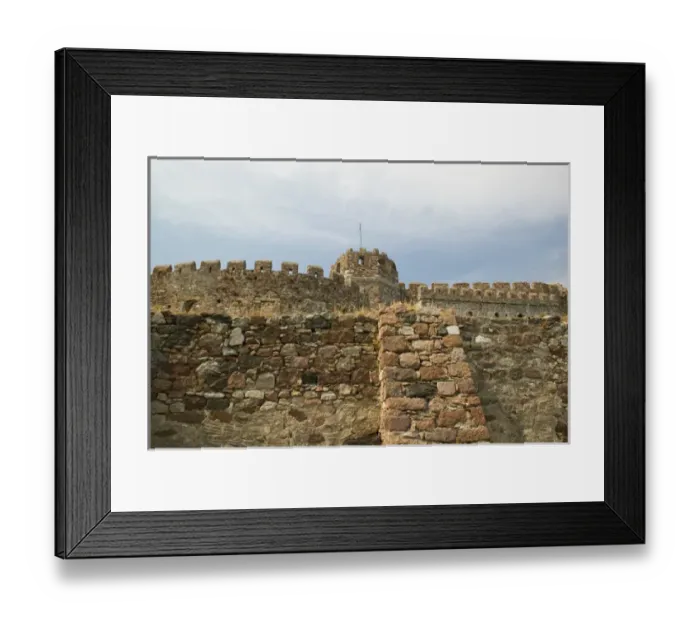 Framed Print : GREECE-Northeastern Aegean Islands-LESVOS (Mytilini)-Mytilini Town: Byzantine Fortress