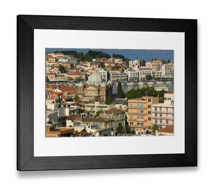 Framed Print : GREECE-Northeastern Aegean Islands-LESVOS (Mytilini)-Mytilini Town: Mytilini Town