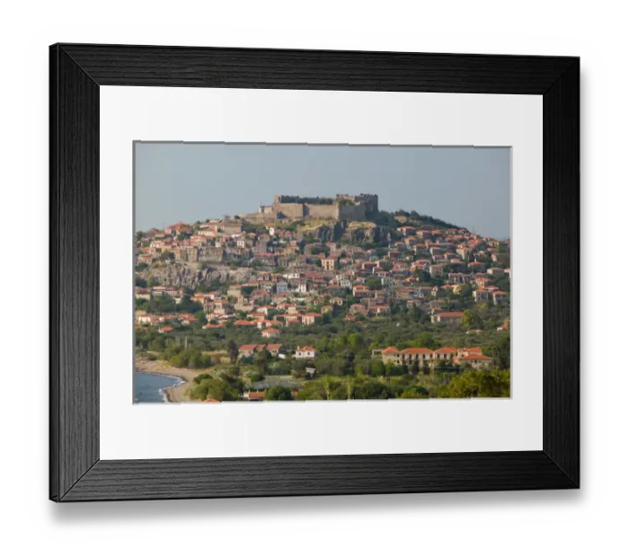 Framed Print : GREECE-Northeastern Aegean Islands-LESVOS (Mytilini)-Mithymna (Molyvos): Distant Framed Print : GREECE-Northeastern Aegean Islands-LESVOS (Mytilini)-Mithymna (Molyvos): Distant