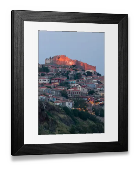 Framed Print : GREECE-Northeastern Aegean Islands-LESVOS (Mytilini)-Mithymna (Molyvos): 15th century