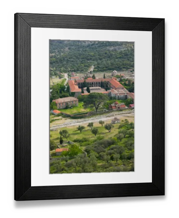 Framed Print : GREECE-Northeastern Aegean Islands-LESVOS (Mytilini)-Filia: Overview of the Limonos