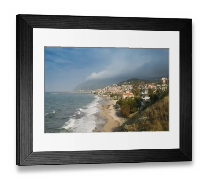 Framed Print : GREECE-Northeastern Aegean Islands-LESVOS (Mytilini)-Plomari: South Lesvos Resort Town Framed Print : GREECE-Northeastern Aegean Islands-LESVOS (Mytilini)-Plomari: South Lesvos Resort Town