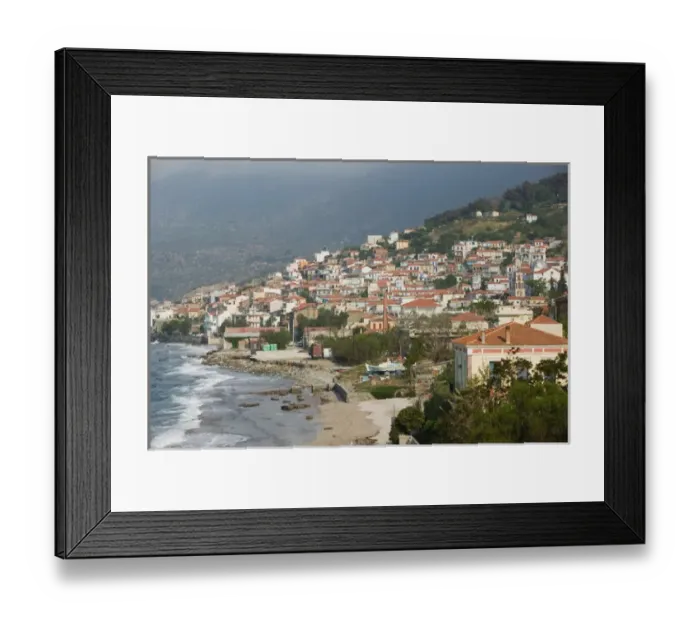 Framed Print : GREECE-Northeastern Aegean Islands-LESVOS (Mytilini)-Plomari: South Lesvos Resort Town Framed Print : GREECE-Northeastern Aegean Islands-LESVOS (Mytilini)-Plomari: South Lesvos Resort Town