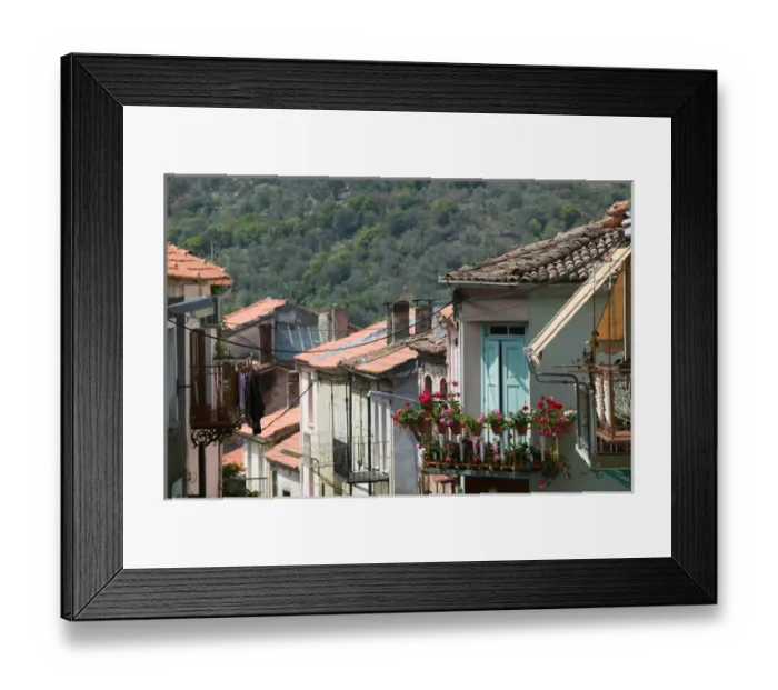 Framed Print : GREECE-Northeastern Aegean Islands-LESVOS (Mytilini)-Agiasos: Street Detail of Mountain Framed Print : GREECE-Northeastern Aegean Islands-LESVOS (Mytilini)-Agiasos: Street Detail of Mountain