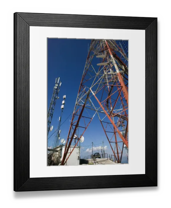 Framed Print : GREECE-Northeastern Aegean Islands-LESVOS (Mytilini)-Mt. Olympos: Communications
