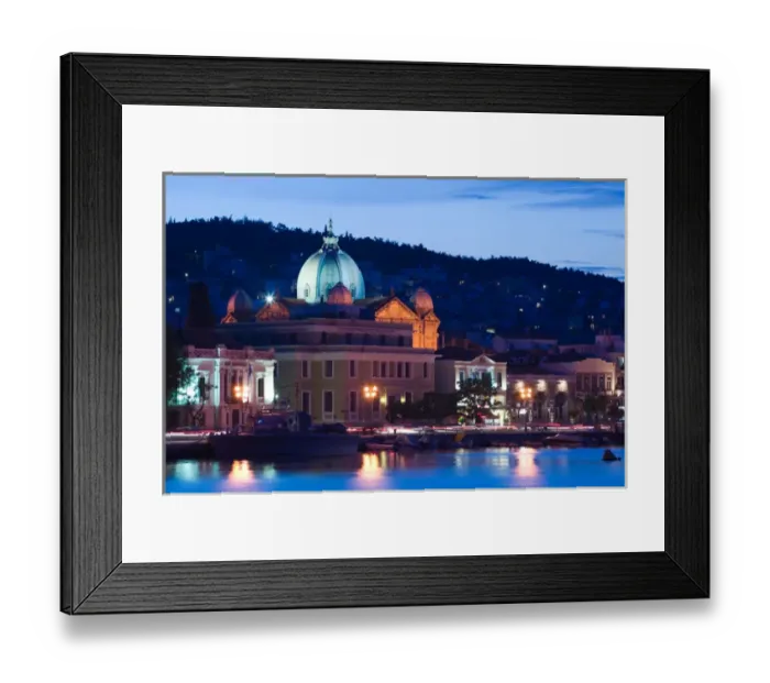 Framed Print : GREECE-Northeastern Aegean Islands-LESVOS (Mytilini)-Mytilini Town: Waterfront View Framed Print : GREECE-Northeastern Aegean Islands-LESVOS (Mytilini)-Mytilini Town: Waterfront View