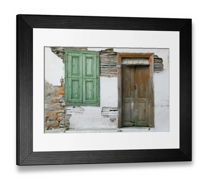 Framed Print : GREECE-Northeastern Aegean Islands-SAMOS-Vathy (Samos Town): Ano Vathy Village- Old Framed Print : GREECE-Northeastern Aegean Islands-SAMOS-Vathy (Samos Town): Ano Vathy Village- Old