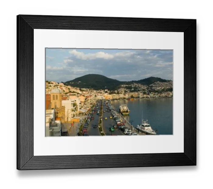 Framed Print : GREECE-Northeastern Aegean Islands-SAMOS-Vathy (Samos Town): View along Themistokleous Framed Print : GREECE-Northeastern Aegean Islands-SAMOS-Vathy (Samos Town): View along Themistokleous