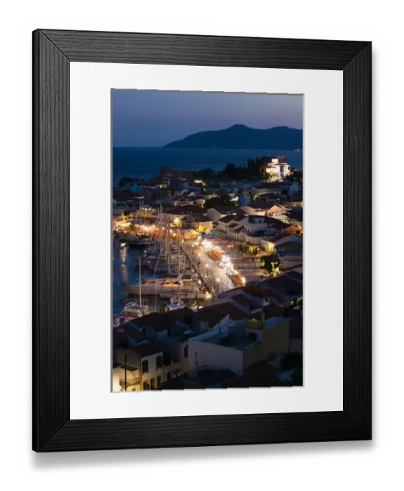 Framed Print : GREECE-Northeastern Aegean Islands-SAMOS-Pythagorio: Harbor View / Evening Framed Print : GREECE-Northeastern Aegean Islands-SAMOS-Pythagorio: Harbor View / Evening
