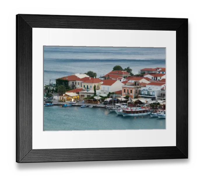 Framed Print : GREECE-Northeastern Aegean Islands-SAMOS-Pythagorio: Harbor View / Evening Framed Print : GREECE-Northeastern Aegean Islands-SAMOS-Pythagorio: Harbor View / Evening