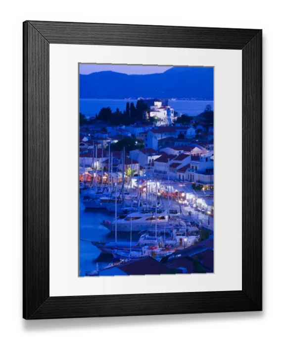 Framed Print : GREECE-Northeastern Aegean Islands-SAMOS-Pythagorio: Harbor View / Evening Framed Print : GREECE-Northeastern Aegean Islands-SAMOS-Pythagorio: Harbor View / Evening